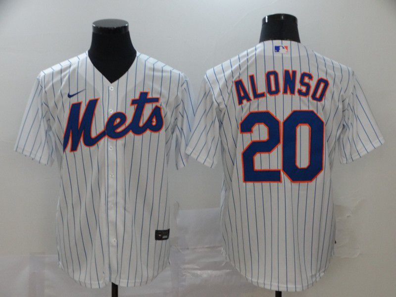 Men New York Mets #20 Alonso White Nike Game MLB Jerseys->new york yankees->MLB Jersey
